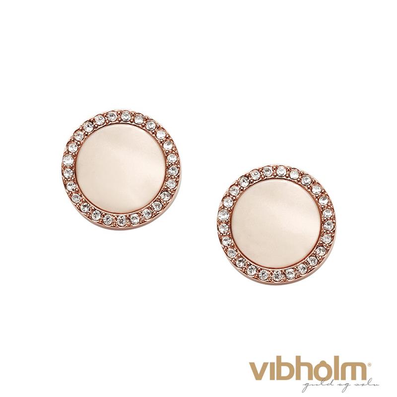 Fossil - Fashion Ørestikker - rosaforgyldt stål JF01715791